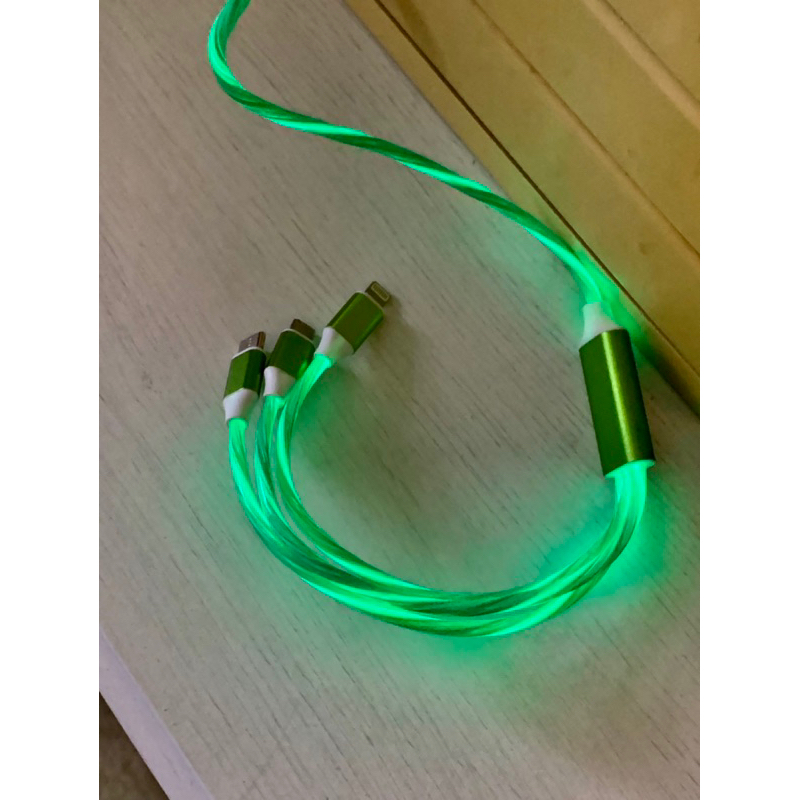 Chiline泫音 智能斷電款 Lightning 流光單線蘋果適用 ─ 綠色款