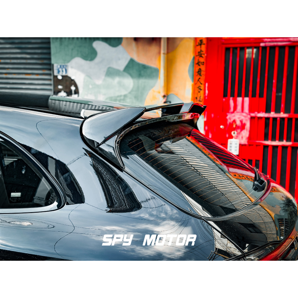 【SPY MOTOR】保時捷 Porsche Macan 鋼琴黑後上擾流頂翼 尾翼
