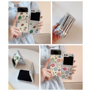 Samsung galaxy 三星Z flip5 4 3 折疊手機殼 太陽花星星月亮flip4 三星 Zflip6手機殼