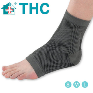 【THC】竹炭矽膠 護踝 (穿戴式 護踝)x單支