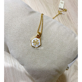 免運✨臺灣現貨✨美國🇺🇸Tory Burch鑲鑽Logo珍珠 耳環 TB飾品 水鑽 手鍊 項鍊 琺瑯 白色 金色 玫瑰金
