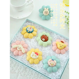 #DIY手壓式可愛動物卡通花朵甜甜圈造型饅頭餅乾模具 全套19件套