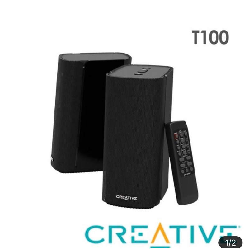 Creative T100 Hi-Fi 2.0 桌面二件式喇叭