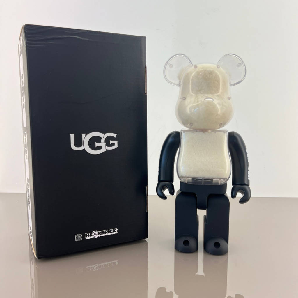 Be@rbrick BEARBRICK UGG聯名 透明熊頭熊肚滿滿羊毛 400%