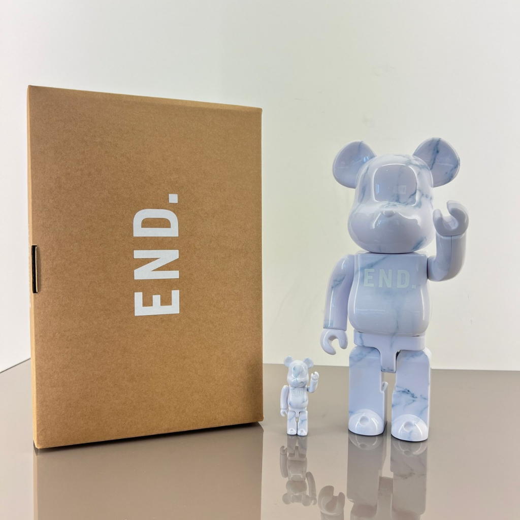 Be@rbrick BEARBRICK END. Carrera 白色大理石 400% 100%