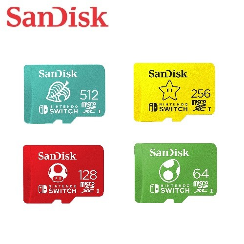 SanDisk Nintendo Switch SDXC 馬力歐 授權專用記憶卡 任天堂 記憶卡 耀西蛋 無敵星星