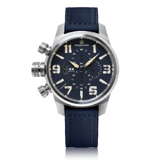 elegantsis 傑本尼氏 ELJF48QS-OU06LC 陸海空三軍JT48風格男士潮流腕錶 海軍藍 48mm