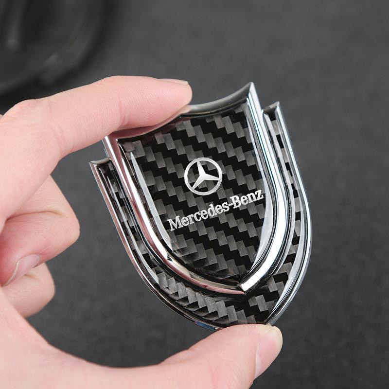 汽車Benz賓士碳纖紋裝飾貼 W213 W205 E級C級C300 CLA GLE 汽車用品裝飾貼 賓士車貼車標