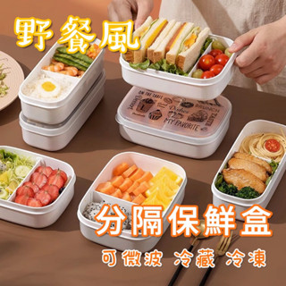 【微仲夏】 日本 分隔保鮮盒 NAKAYA 野餐風 活動式 分隔便當盒 分隔 冷凍 微波 保鮮盒 便當盒