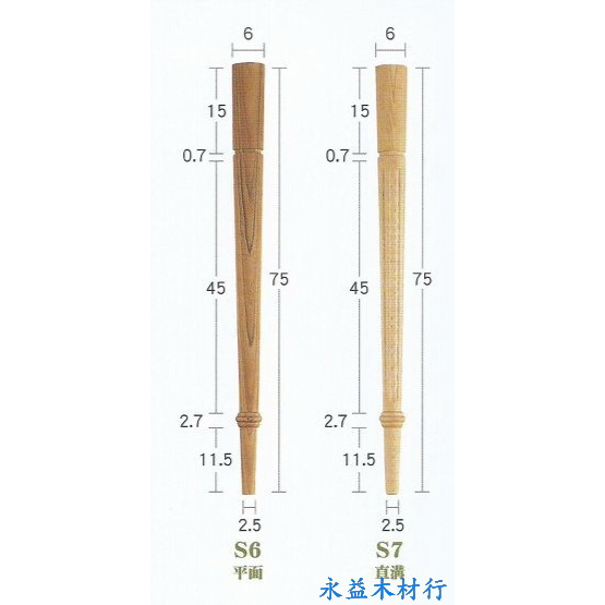 S6 S7 柳安 實木桌角 虎腳 實木 桌腳 桌角 木角 木方 圓角 ＊永益木材行(台北)＊