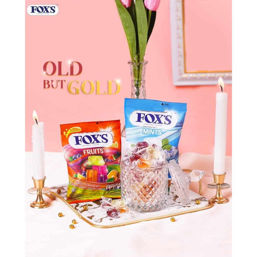 【嚴選SHOP】印尼 FOX's 水晶糖 Crystal Fruit Candy 綜合水果糖 薄荷櫻桃糖【Z315】糖果