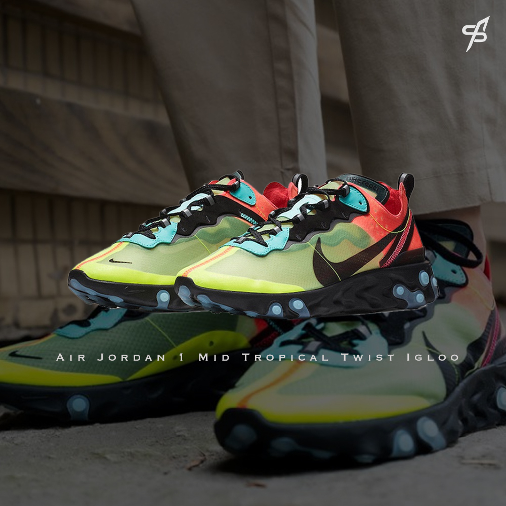 【Fashion SPLY】Nike React Element 87 Volt 黑黃紅 AQ1090-700 1809