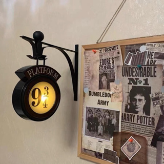 美式復古哈利波特九又四分之三站台壁燈小夜燈居家用寢具咖啡廳擺設室內裝潢 實用生日禮物