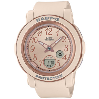 【聊聊甜甜價】CASIO BABY-G 簡約輕巧雙顯腕錶-粉米色 BGA-290SA-4A