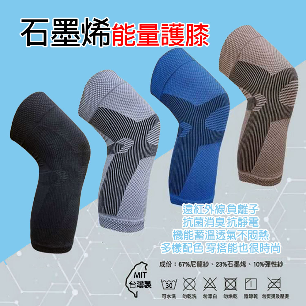 [台灣發貨]MIT 台灣製造 護膝 石墨烯能量護具 多色可選 減輕負擔 一組一雙 具遠紅外線 抗菌除臭 男女通用