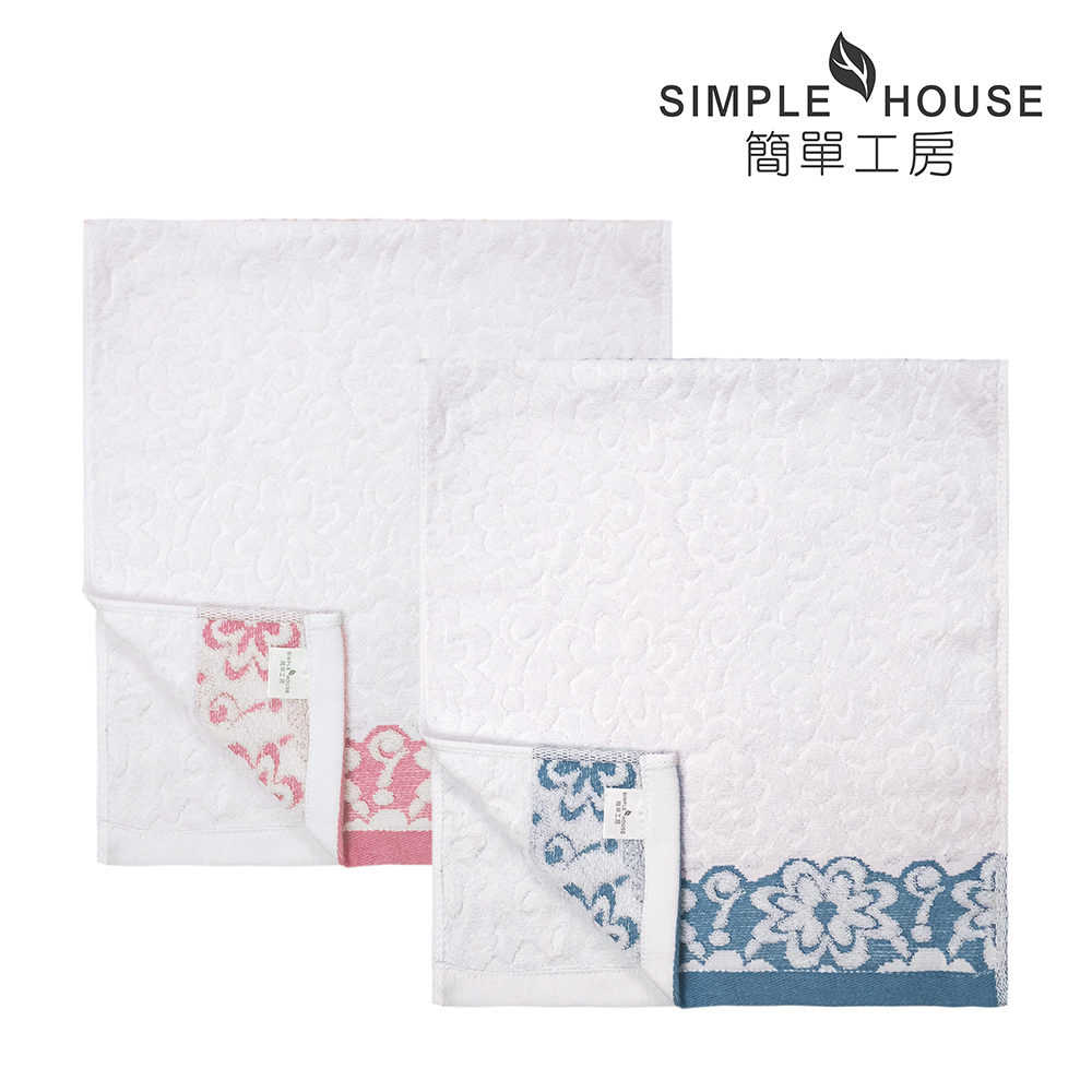 【簡單工房】美國棉花舞提花毛巾-2色 34x76cm 100%棉 台灣製造