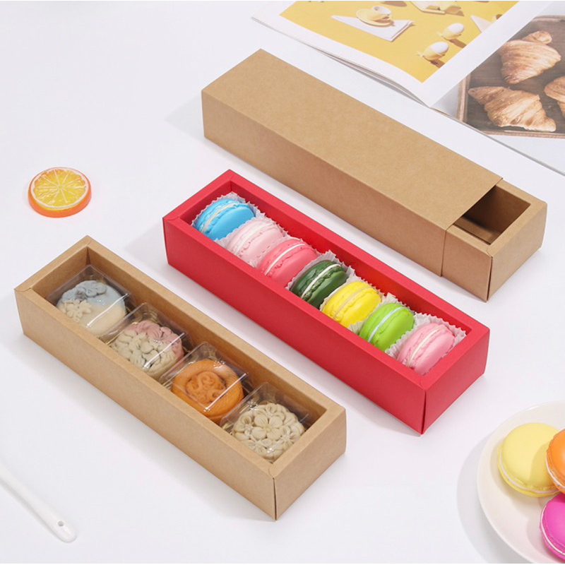 Z🎁台灣現貨🎁抽屜馬卡龍盒 綠豆糕甜品包裝盒 西點餅乾糖果盒