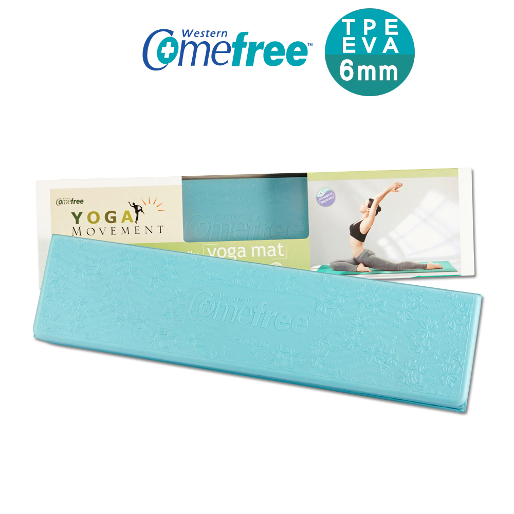 【Comefree官方直營】 羽量級TPE摺疊瑜珈墊 CF81402 時尚藍