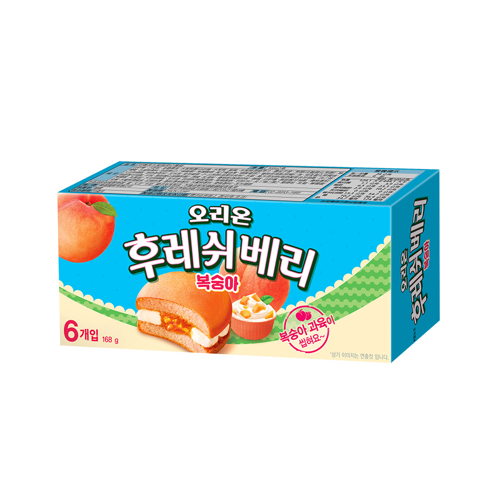 【好麗友】水蜜桃夾心蛋糕168g 韓國  即期良品  (2023.11.05)