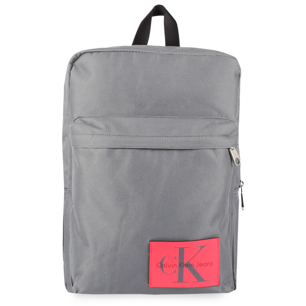 Calvin Klein CK休閒大容量帆布雙肩後背包(灰色)103336-2