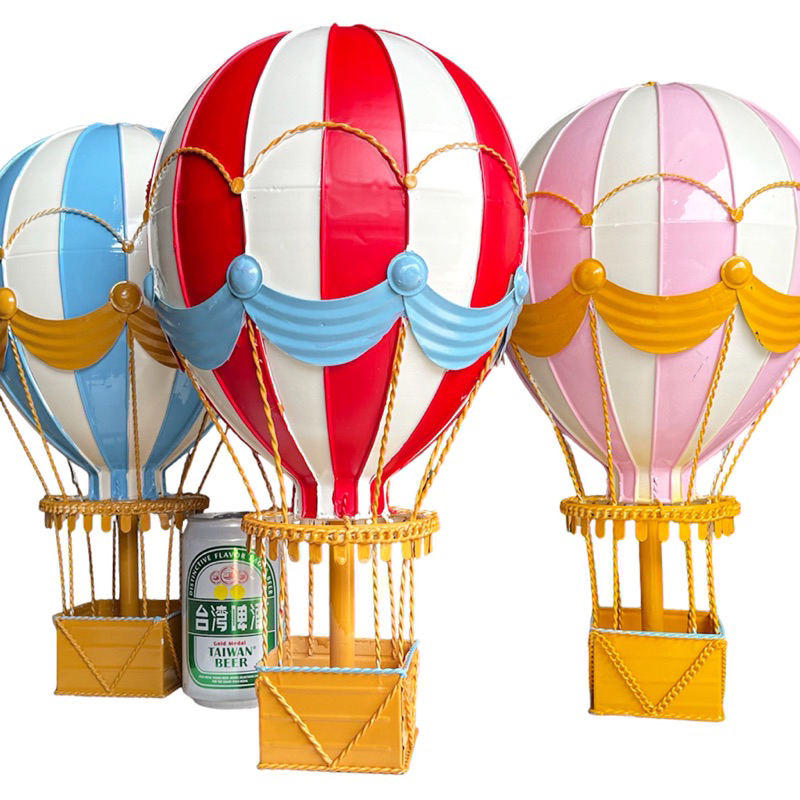 【台灣現貨】美式復古工業風熱氣球鐵藝裝飾擺件擺飾掛飾