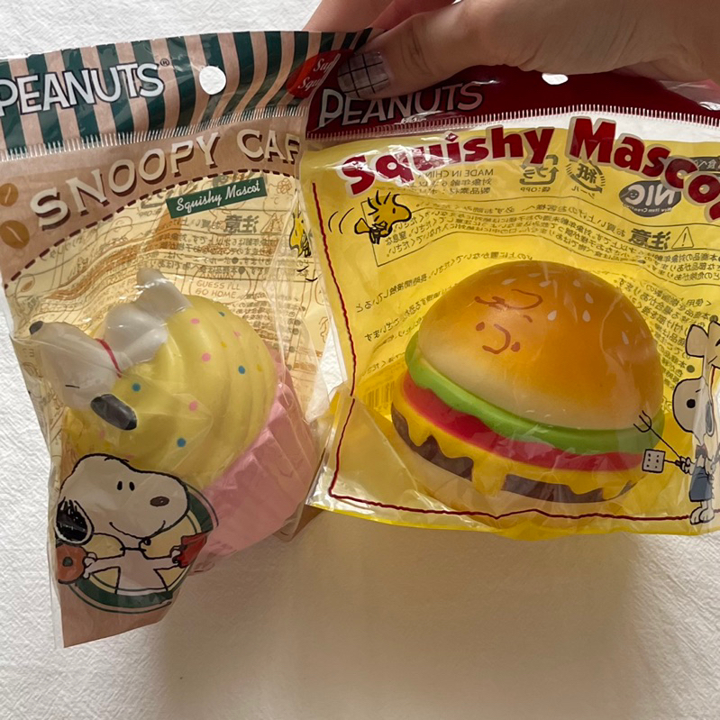 史努比 杯子蛋糕/漢堡🍔 squishy 軟軟