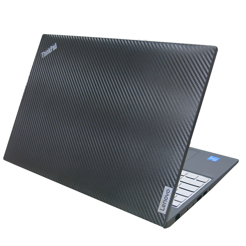 【Ezstick】Lenovo ThinkPad P16s Gen1 黑色卡夢紋機身貼(含上蓋+鍵盤週圍+底部貼)