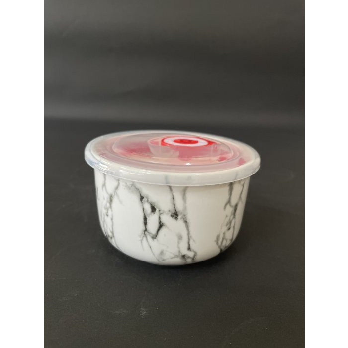 東昇瓷器餐具=大理石紋氣密式4吋保鮮碗