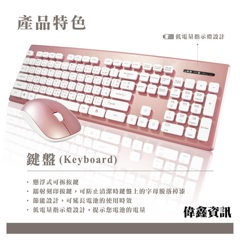 簡單買//無線鍵盤滑鼠組  i.shock 06-KB99 精靈快手 防潑水 懸浮注音鍵盤 CP值超高