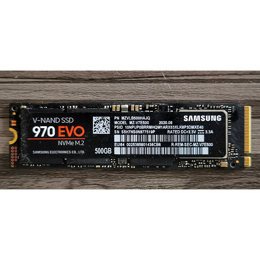 三星970 EVO 500GB NVMe M.2 固態硬碟 (500G/512G/512GB參考)