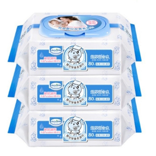台灣 Baan 貝恩 嬰兒保養柔濕巾80抽(3包)⚠️超取.蝦皮店到店取貨限2串