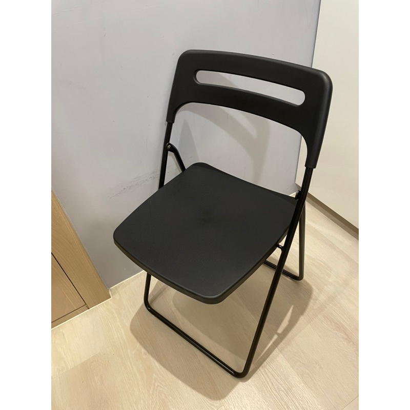Ikea黑色折疊椅2張