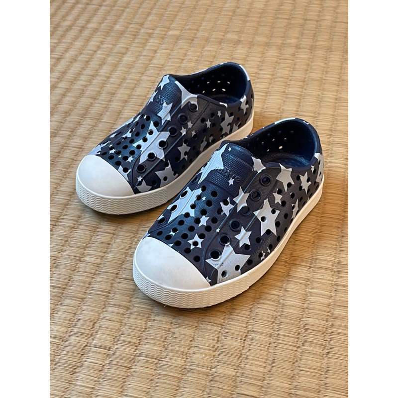 Native 童鞋《二手正品》藍色 星星 Size c7（鞋底長度16cm）