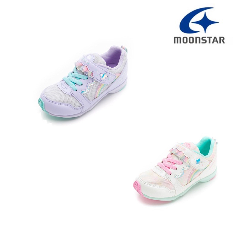 moonstar 夢幻系列-彩虹競速童鞋-紫、白