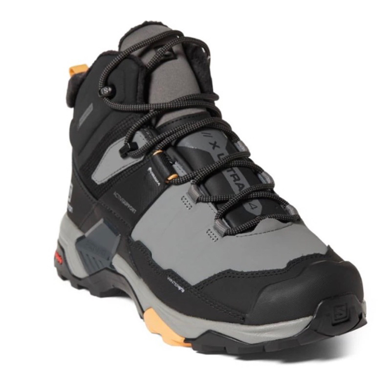 ～美國代購 ～【salomon】男 X ULTRA 4 Goretex 中筒登山鞋 (黑+灰+黃）