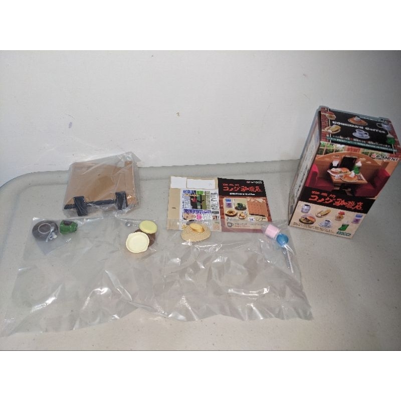 二手 盒損 RE-MENT 盒玩 客美多咖啡店場景組 客美多 咖啡 場景 喫茶 6號 焗烤 麵包 咖啡 隔板