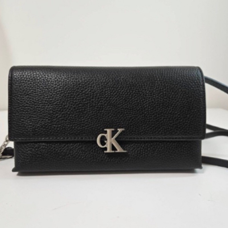 calvin klein 經典logo woc 鏈帶包 新款 黑色