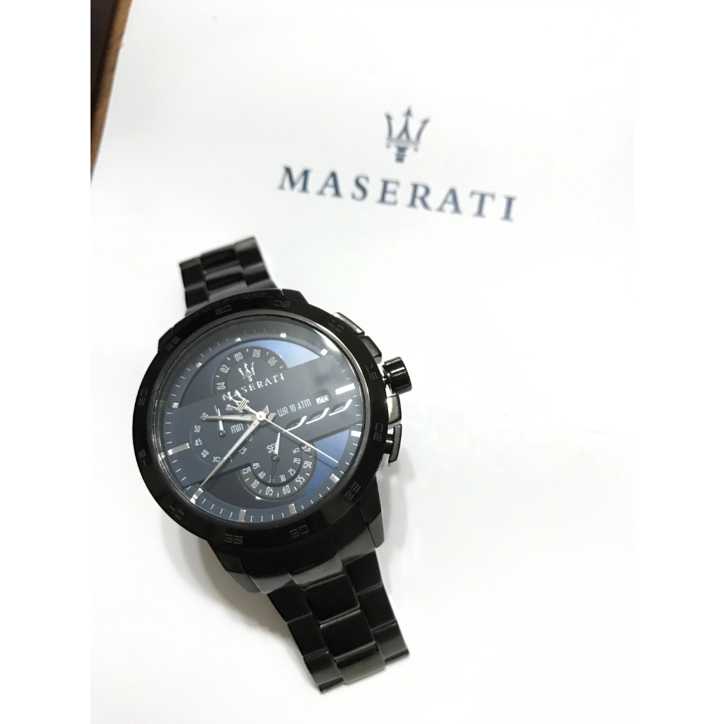 MASERATI/瑪莎拉蒂/Ingegno智力系列/手錶型號R8873619001/藍色錶盤男士石英腕錶45mm（全新）