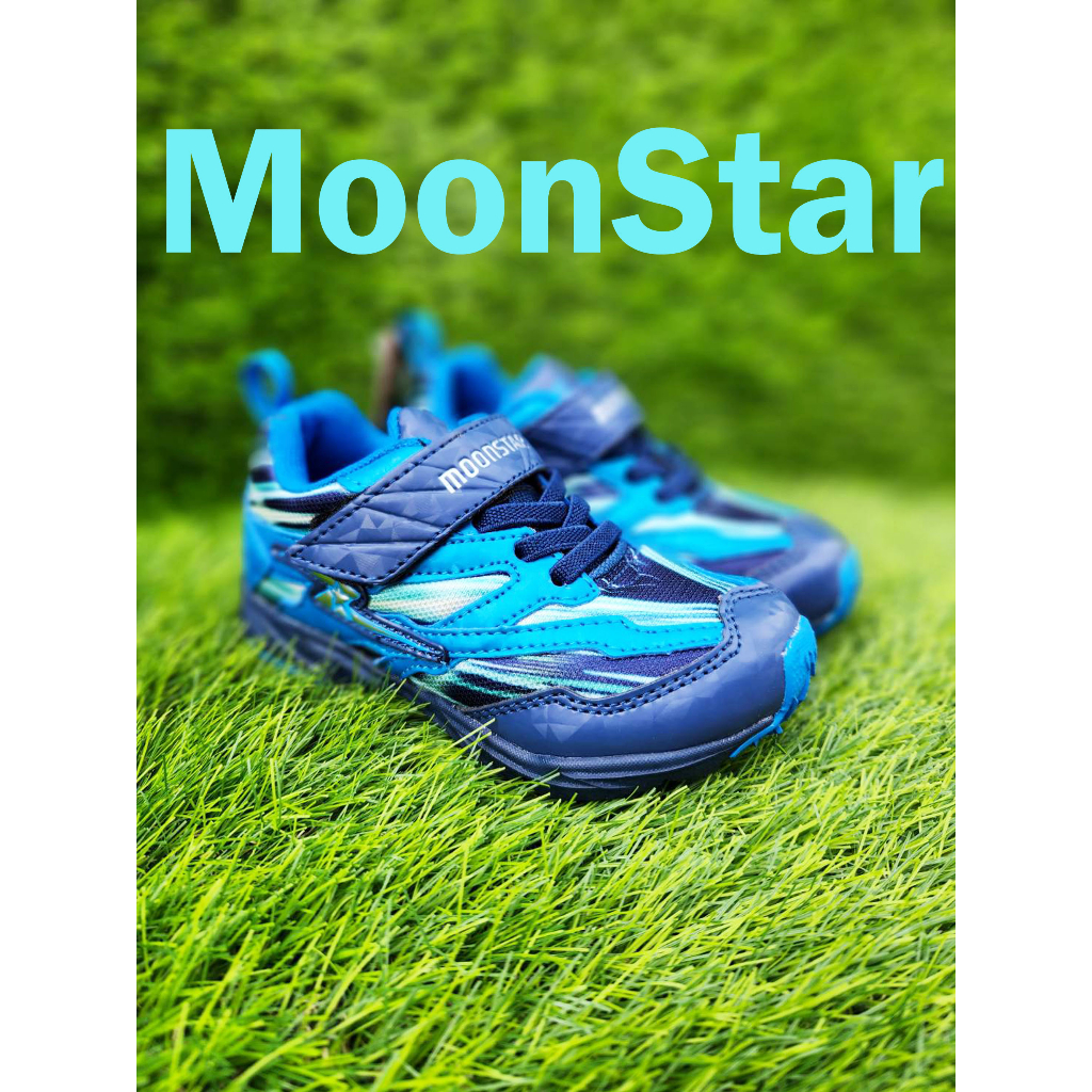 *十隻爪子童鞋*日本月星Moonstar機能童鞋SS閃電競速衝刺系列藍色高機能運動鞋 休閒鞋