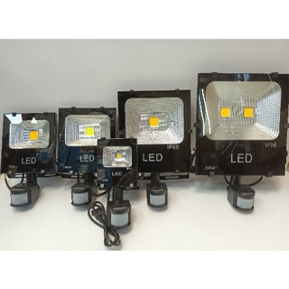 【火速出貨】LED 感應投射燈 10W/20W/30W/50W/100W 紅外線感應 臺灣現貨 保固一年防水 IP66