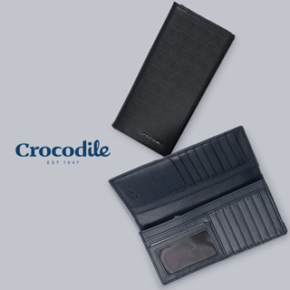 Crocodile 鱷魚 17卡夾 牛皮長夾 義大利防刮斜格紋維也納Wien系列 0103-11301-01原廠公司