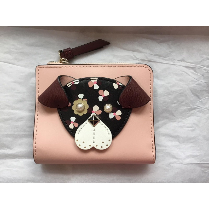 美國kate spade NEW YORK 立體狗狗 短夾