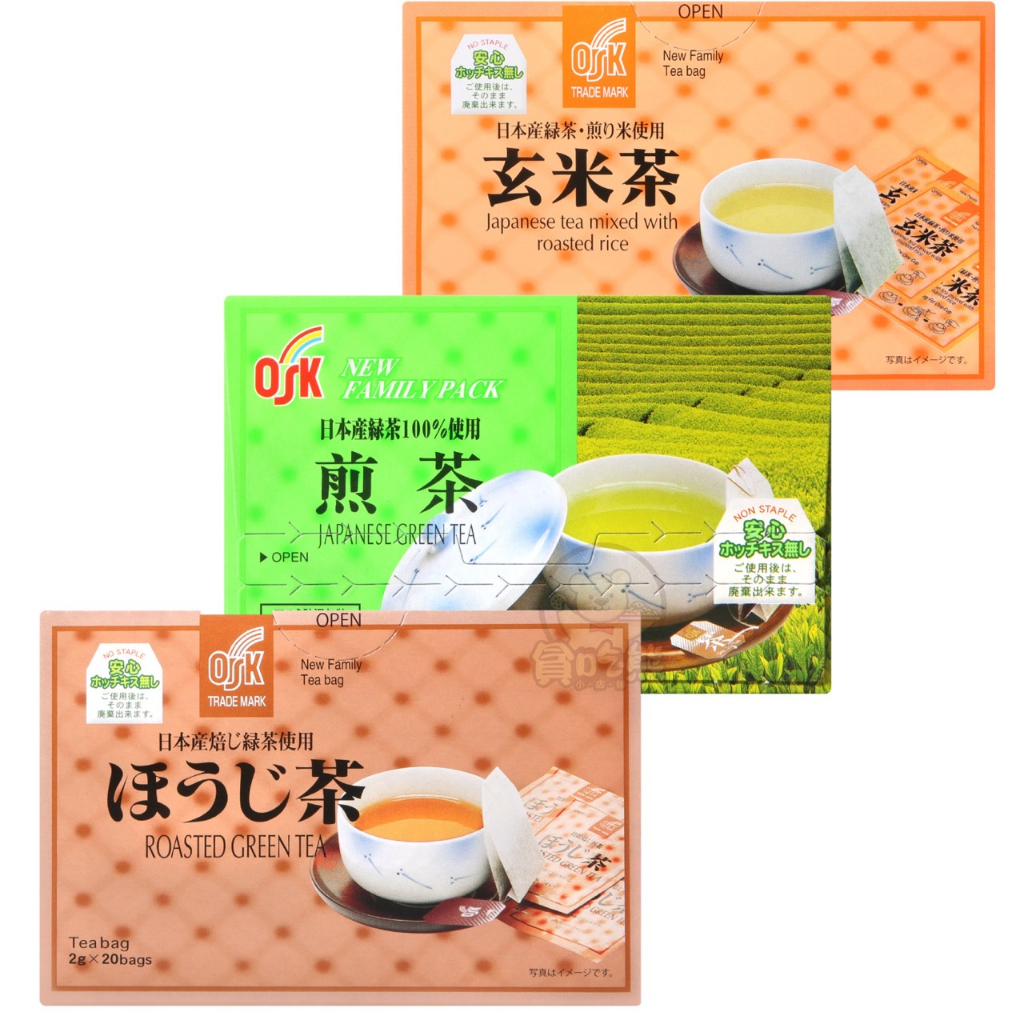 *貪吃熊*日本 小谷穀物 osk 玄米茶 焙茶 煎茶 茶包