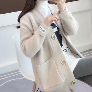 雅麗安娜 針織衫 上衣 毛衣 秋冬毛衣外套衫秋裝新款韓版寬鬆中長款針織開衫厚MA074-6178.