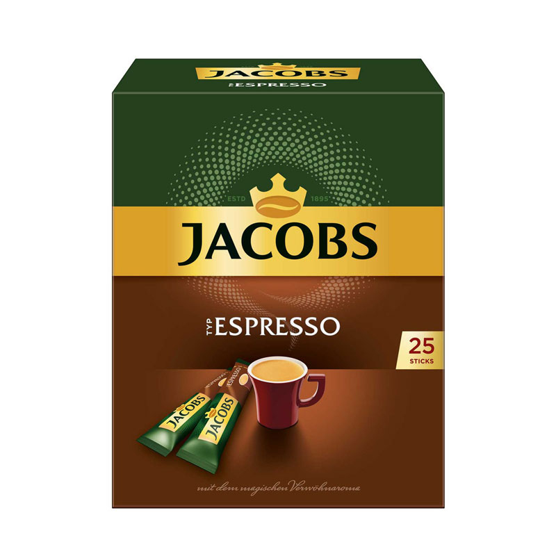 德國 Jacobs Espresso 義式即溶黑咖啡 (25入) 45g