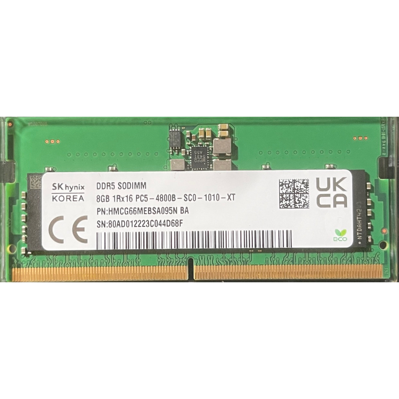 【SK hynix】 【SSD】筆電用記憶體 DDR5-4800（8G*1）（80AD012223C044D68F）