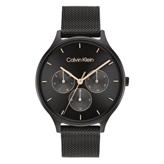 Calvin Klein CK 經典三眼米蘭帶黑色腕錶 38MM (CK25200105)