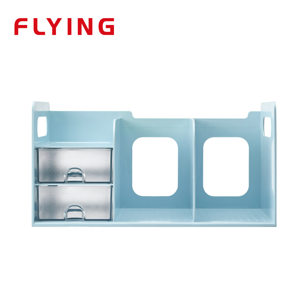 FLYING 雙鶖 超大型創新書架 附整理盒 薄荷藍  BR-1387-MT