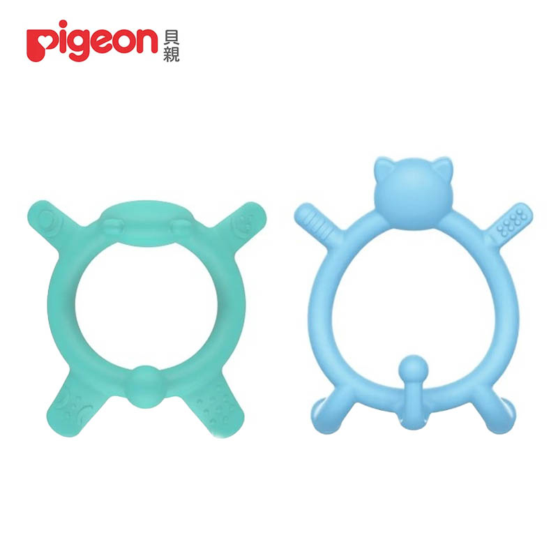 貝親 Pigeon 矽膠固齒器 呼呼熊 咬咬貓 (2款可選) / 嬰兒玩具
