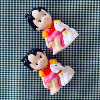 日本購回 アルプスの少女ハイジ 阿爾卑斯山的少女 海蒂 小天使 / 小蓮 早期 復古 懷舊 存錢筒玩具 貯金箱